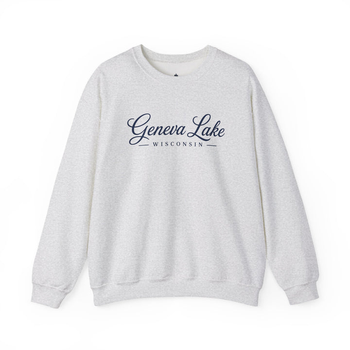 Geneva Lake Wisconsin Crewneck Sweatshirt - Geneva Script Sweatshirt
