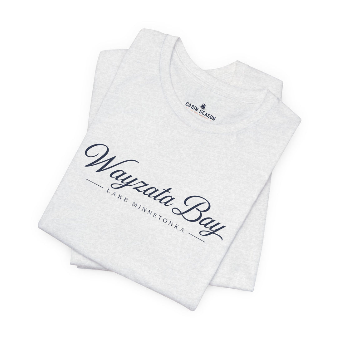 Wayzata Bay Script Tee - Minnesota Lake Script T-Shirt
