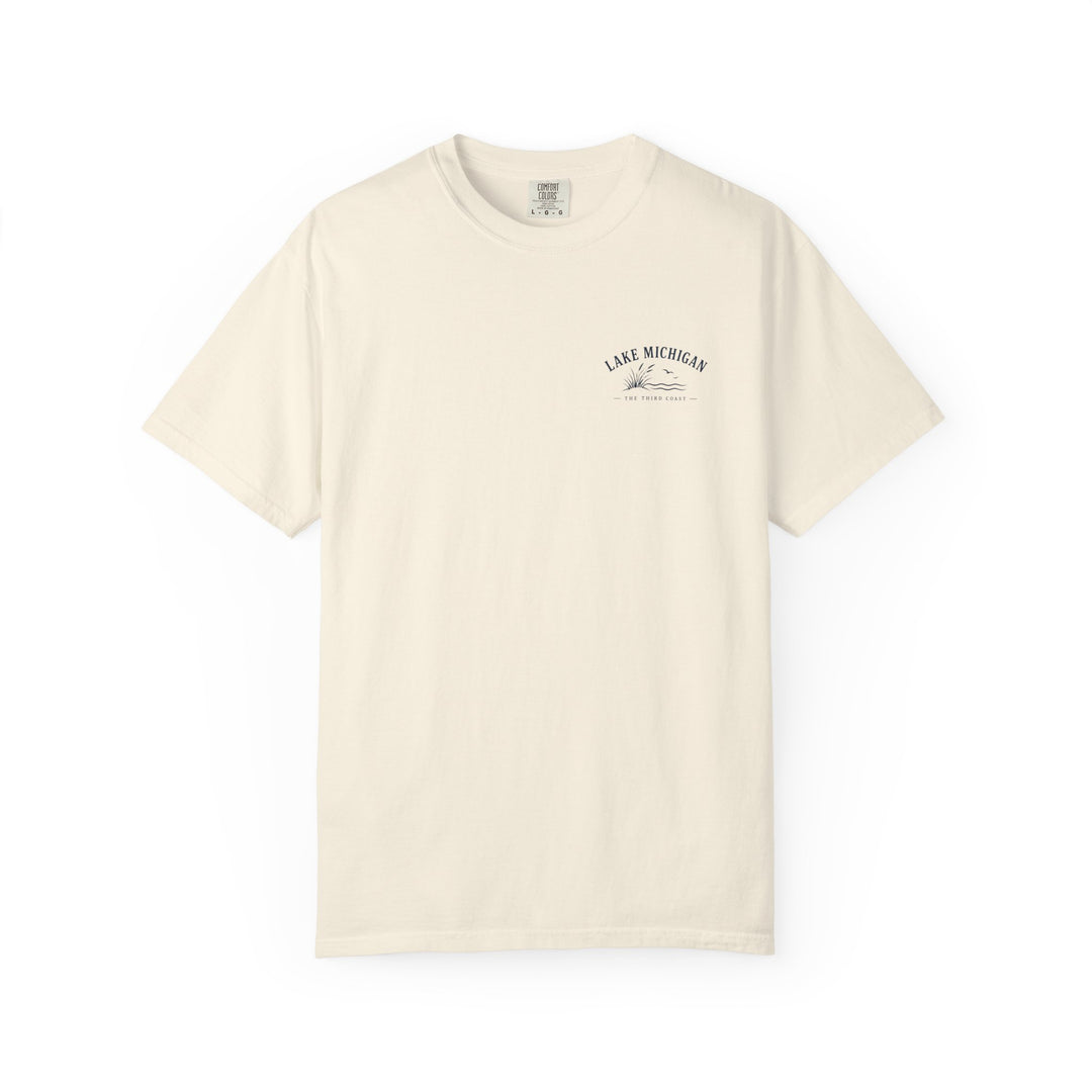 Lake Michigan Beach T-Shirt — Vintage Coastal Scenic Tee