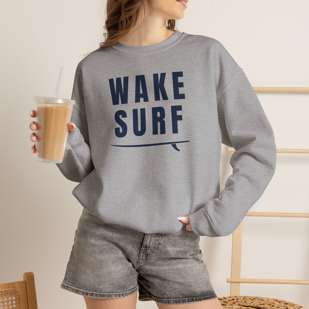 Wake Surf Sweatshirt | Wake Surfing Crewneck Sweatshirt