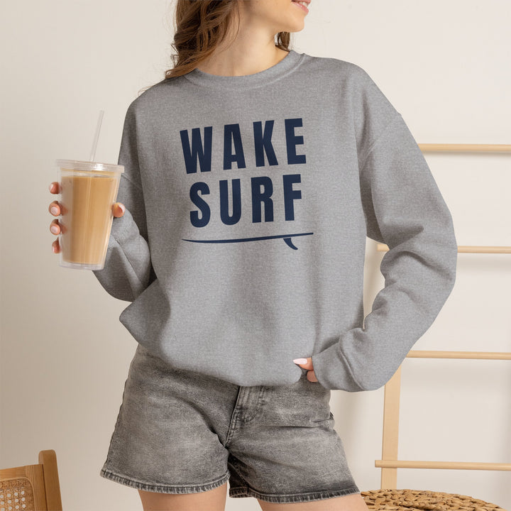 Wake Surf Sweatshirt | Wake Surfing Crewneck Sweatshirt