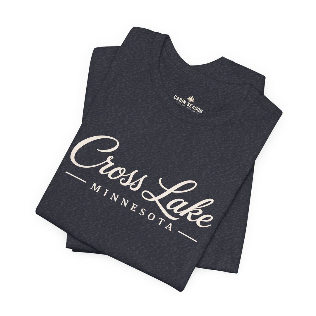 Cross Lake Minnesota Tee — Cross Lake Script T-Shirt