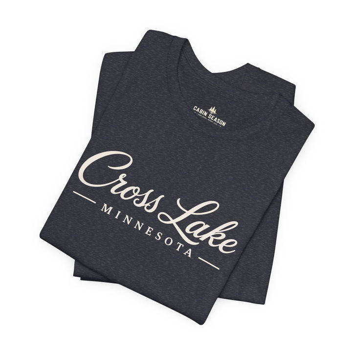 Cross Lake Minnesota Tee — Cross Lake Script T-Shirt