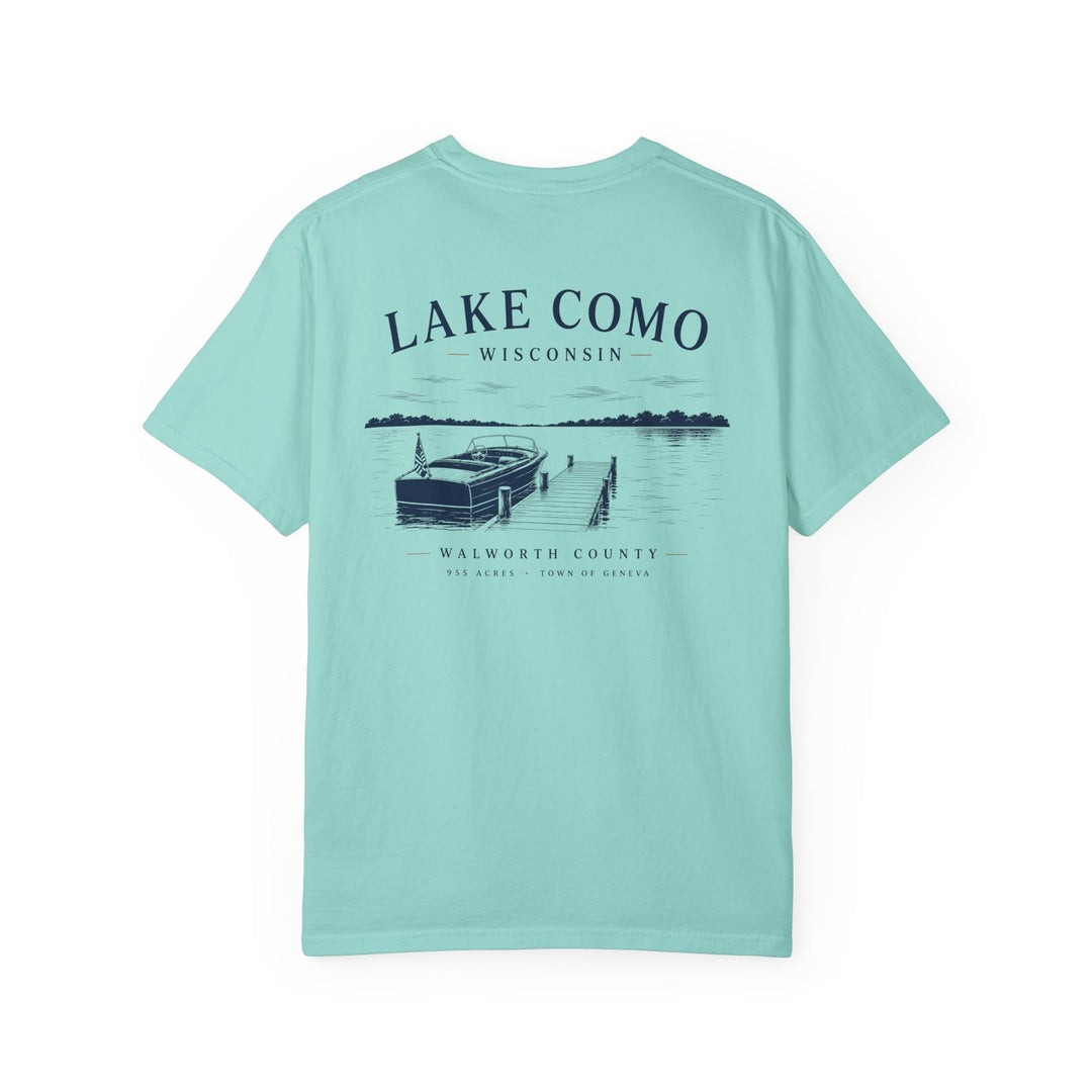 Lake Como Wisconsin T-Shirt — Vintage Dock &amp; Boat Graphic Tee