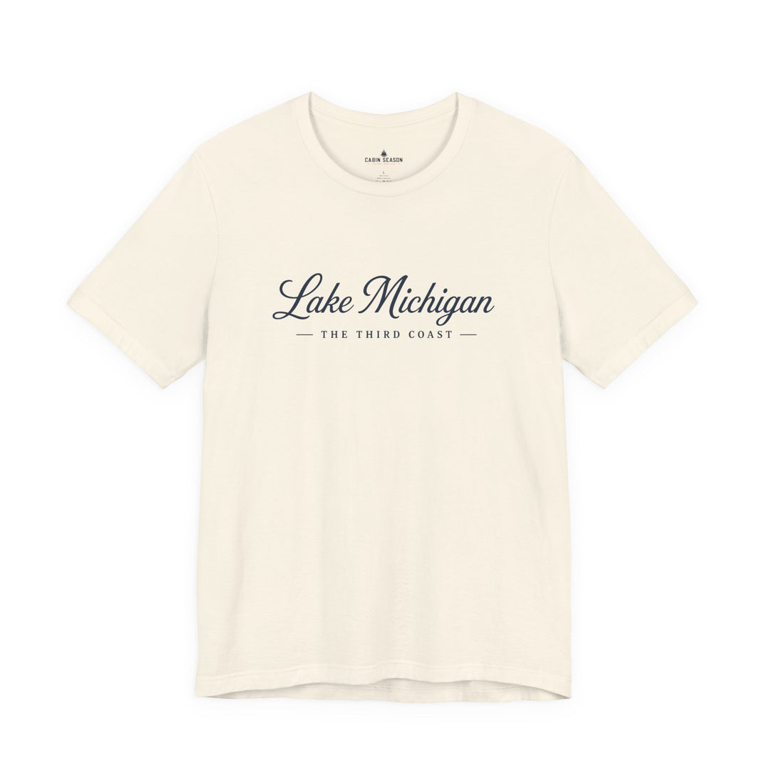 Lake Michigan Tee — "Lake Michigan: The Third Coast" Script T-Shirt