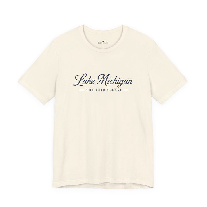 Lake Michigan Tee — "Lake Michigan: The Third Coast" Script T-Shirt