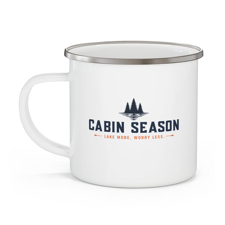 Cabin Season Camp Mug — "Lake More, Worry Less" Outdoors Coffee Cup