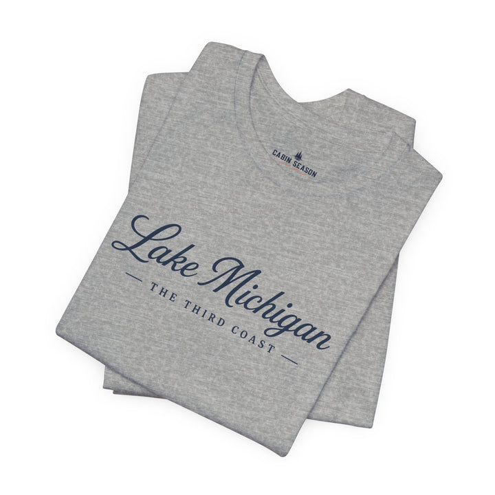 Lake Michigan Tee — "Lake Michigan: The Third Coast" Script T-Shirt