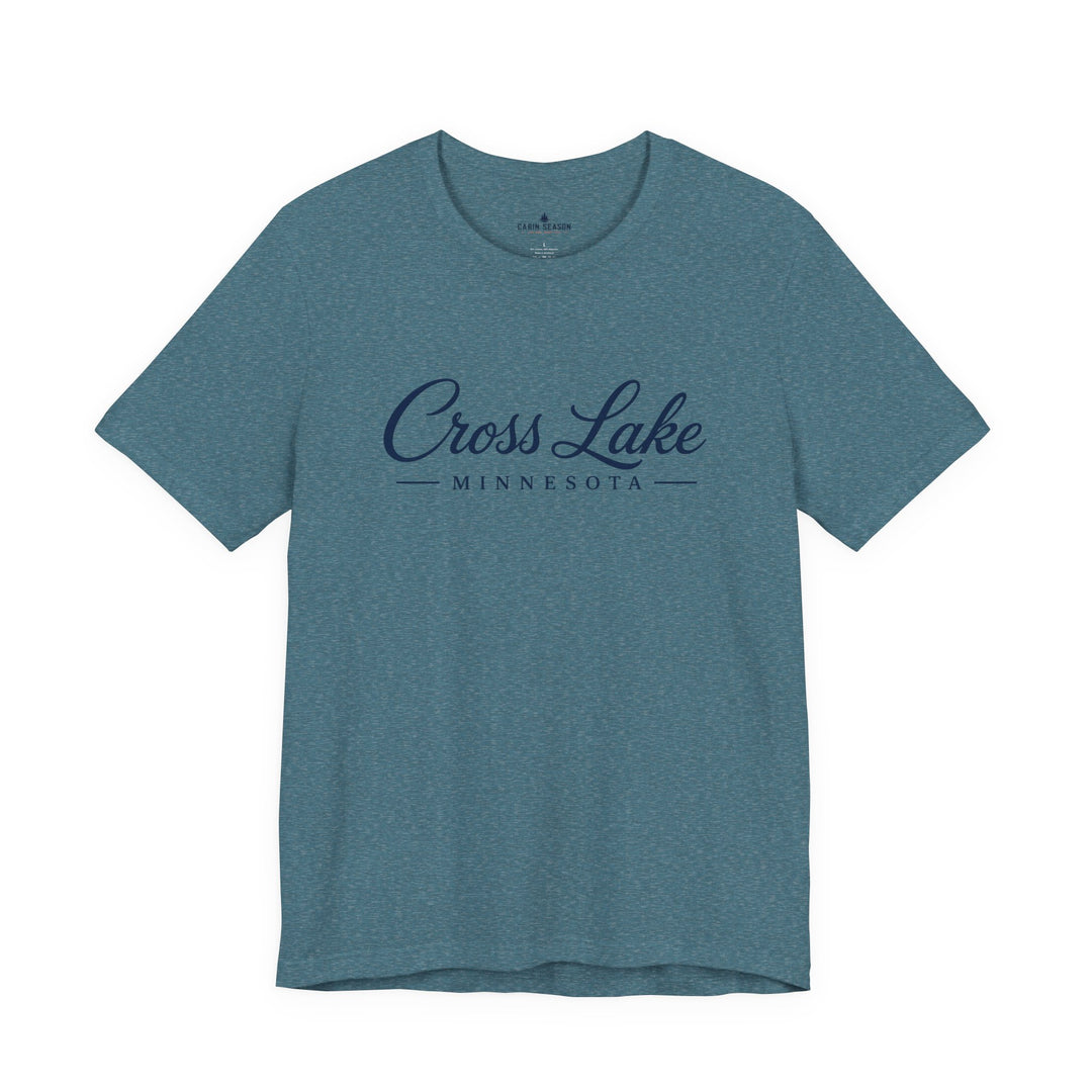 Cross Lake Minnesota Tee — Cross Lake Script T-Shirt