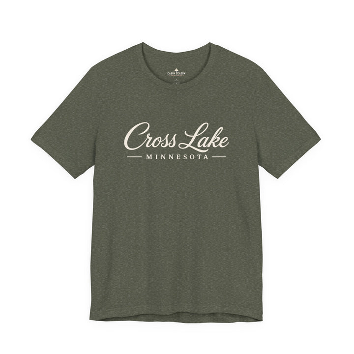 Cross Lake Minnesota Tee — Cross Lake Script T-Shirt