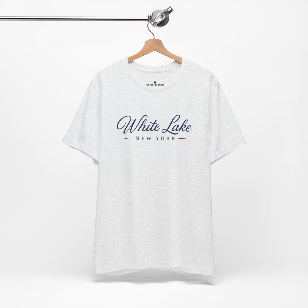 White Lake New York Tee - Vintage Script Lake Town T-Shirt