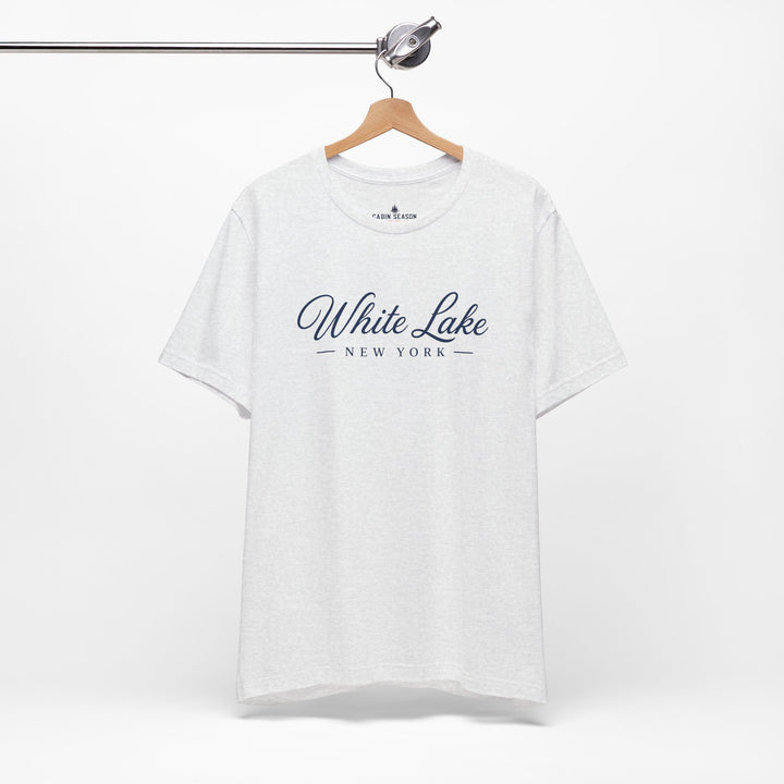 White Lake New York Tee - Vintage Script Lake Town T-Shirt