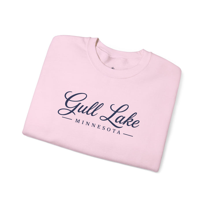 Gull Lake Minnesota Crewneck Sweatshirt - Gull Lake Script Sweatshirt