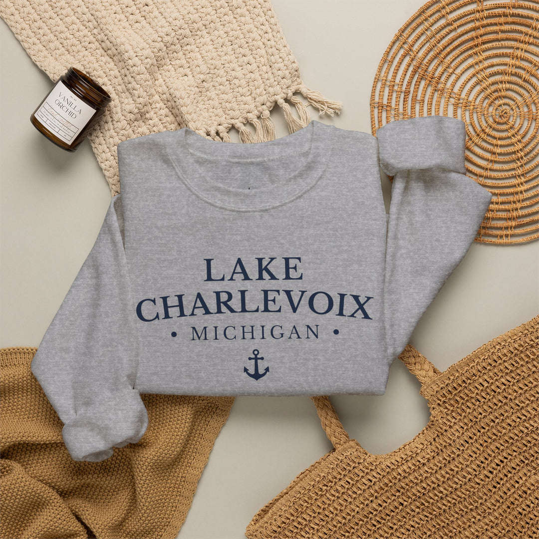 Lake Charlevoix Michigan Crewneck Sweatshirt
