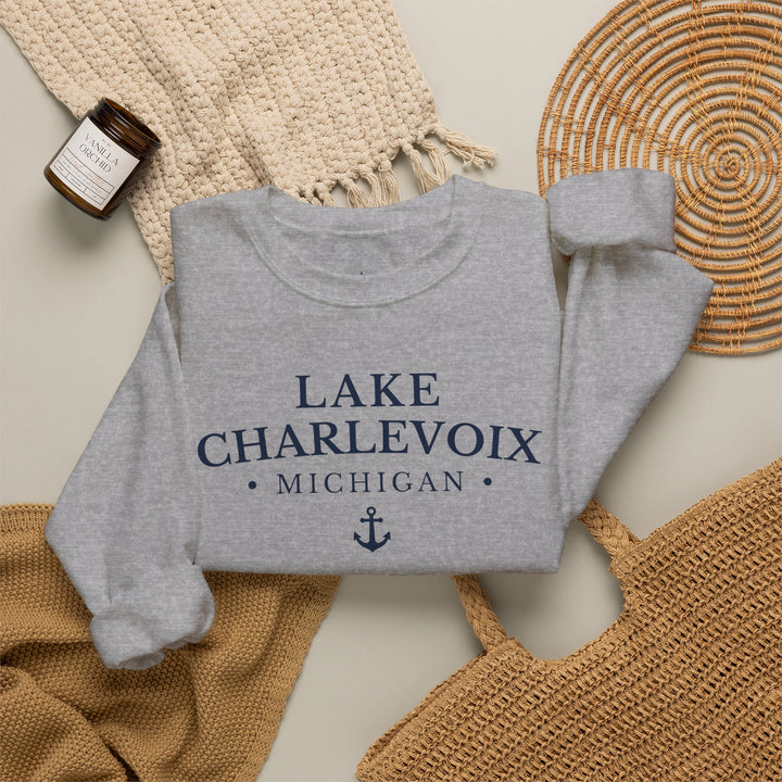 Lake Charlevoix Michigan Crewneck Sweatshirt