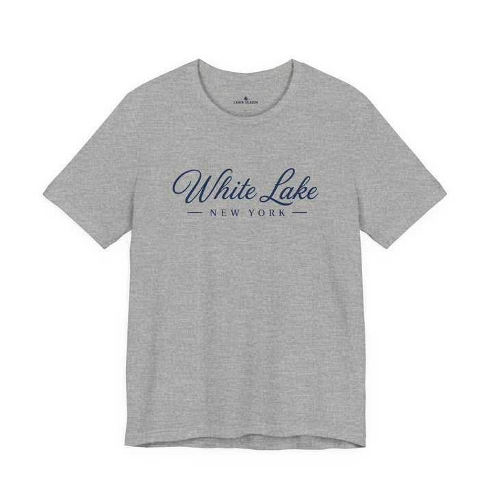 White Lake New York Tee - Vintage Script Lake Town T-Shirt