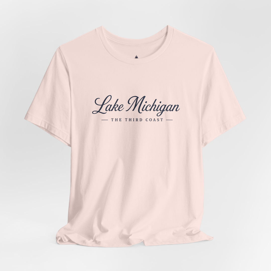 Lake Michigan Tee — "Lake Michigan: The Third Coast" Script T-Shirt