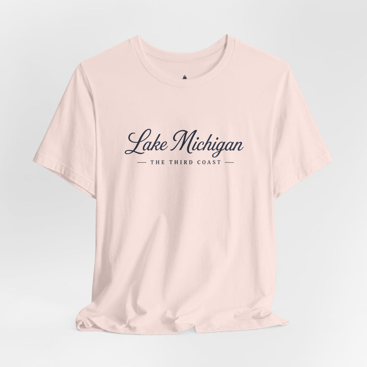 Lake Michigan Tee — "Lake Michigan: The Third Coast" Script T-Shirt