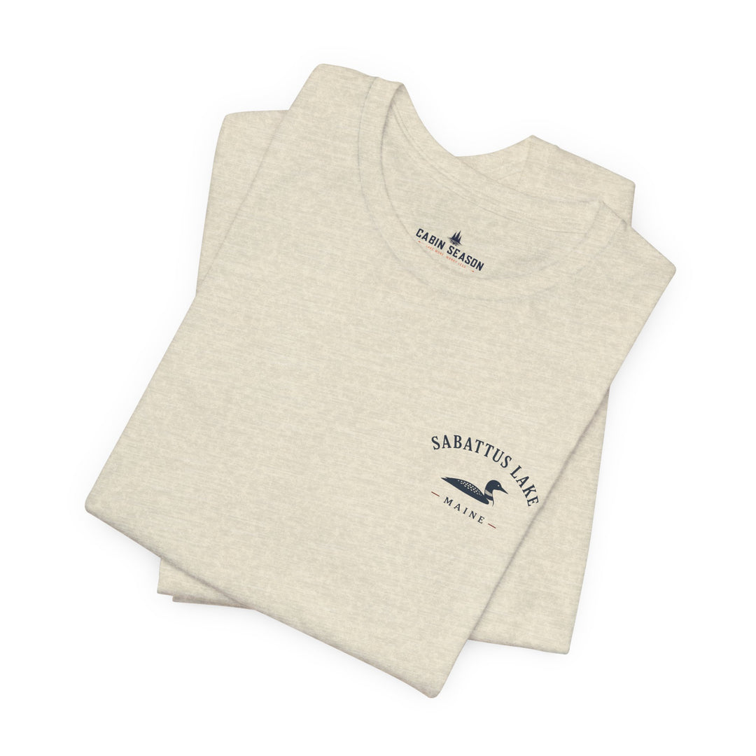 Sabattus Lake Sunset Boat Tee