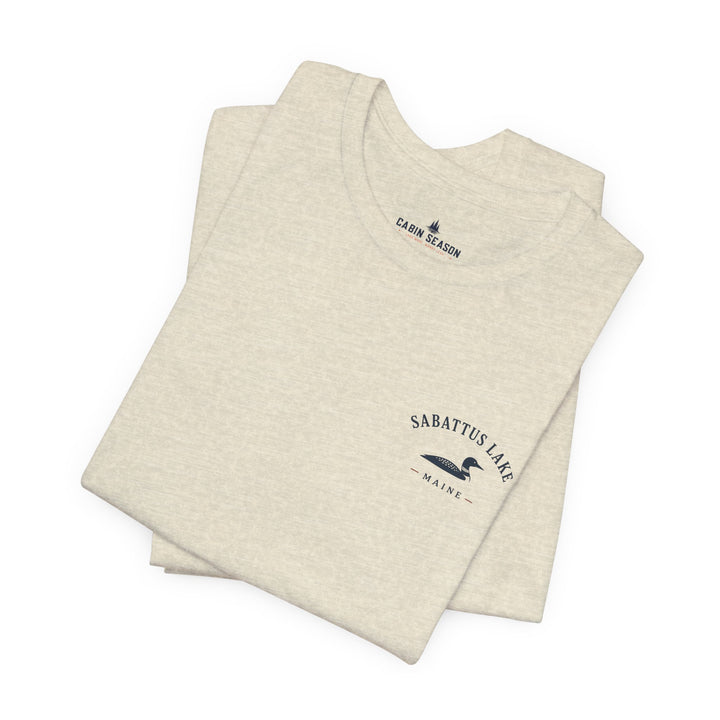 Sabattus Lake Sunset Boat Tee