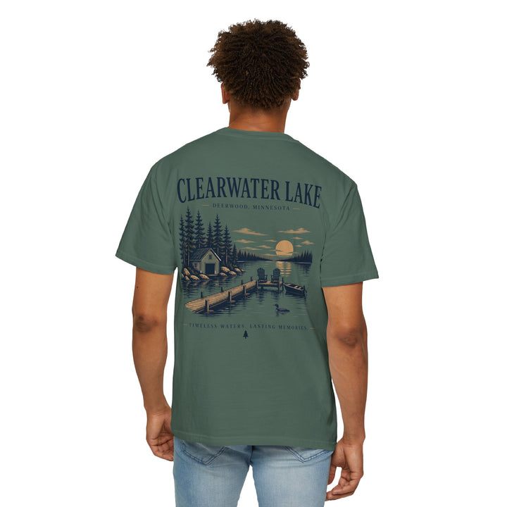 Clearwater Lake- Deerwood, MN Tee — "Timeless Waters. Lasting Memories" Shirt