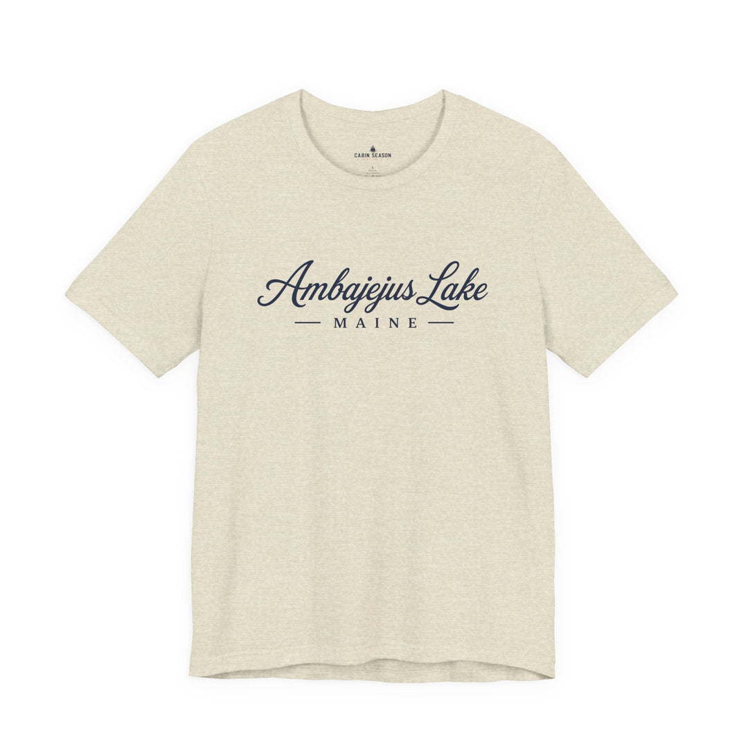 Ambajejus Lake Shirt - Maine Script Tee