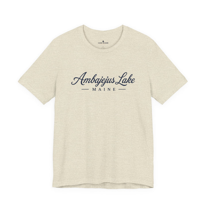 Ambajejus Lake Shirt - Maine Script Tee