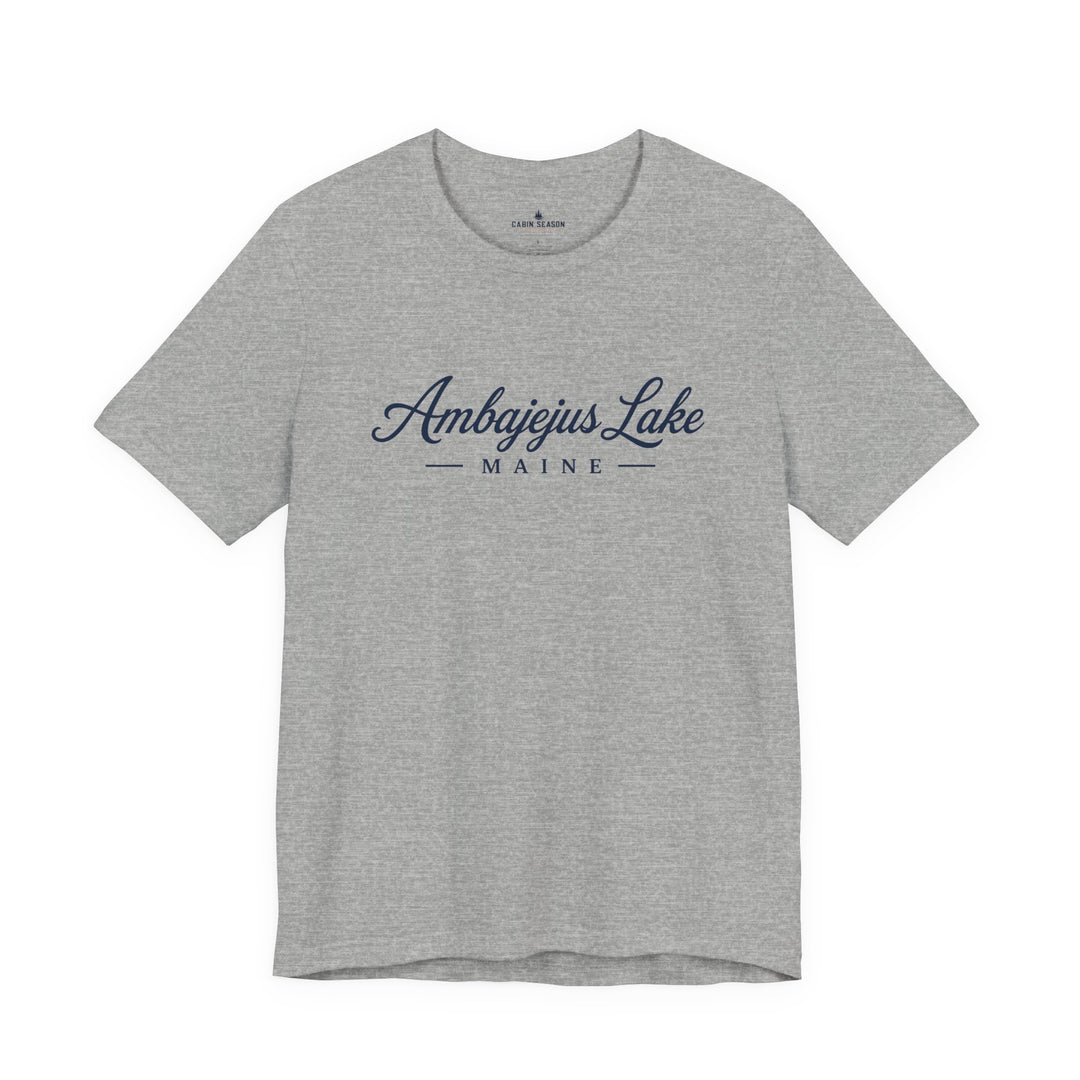 Ambajejus Lake Shirt - Maine Script Tee