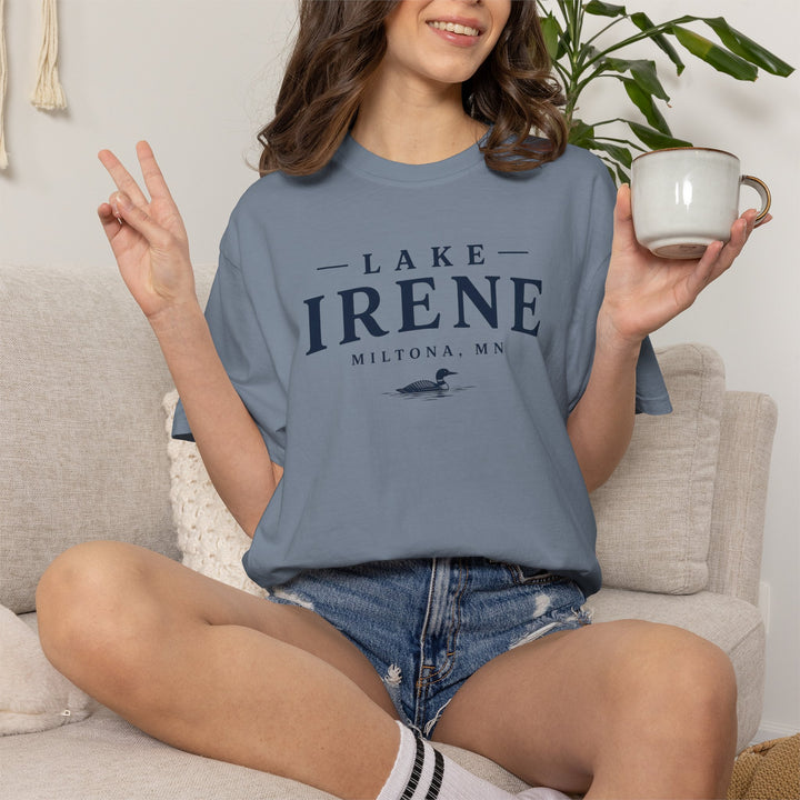 Lake Irene T-Shirt — Miltona MN Lake Tee with Loon Graphic