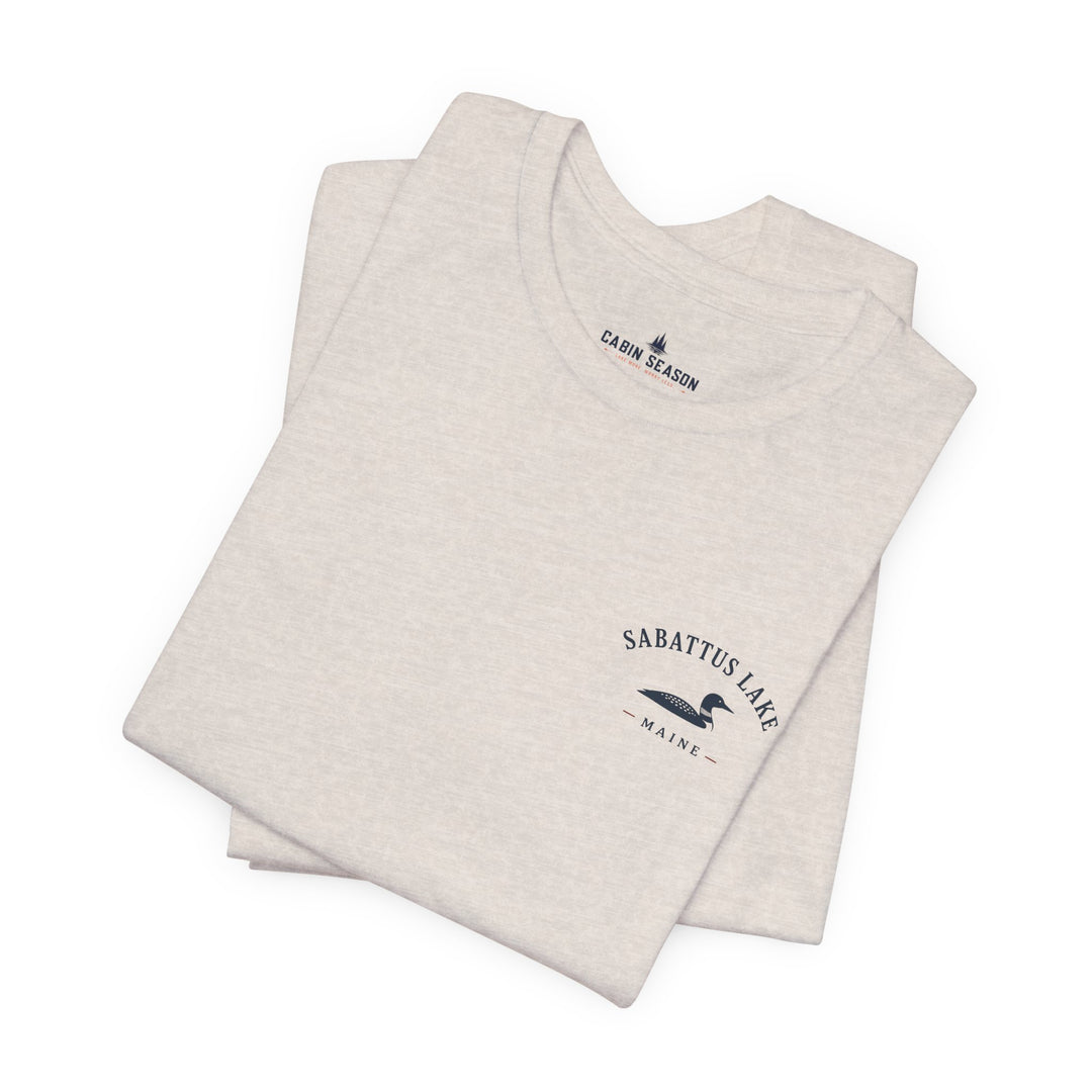 Sabattus Lake Sunset Boat Tee