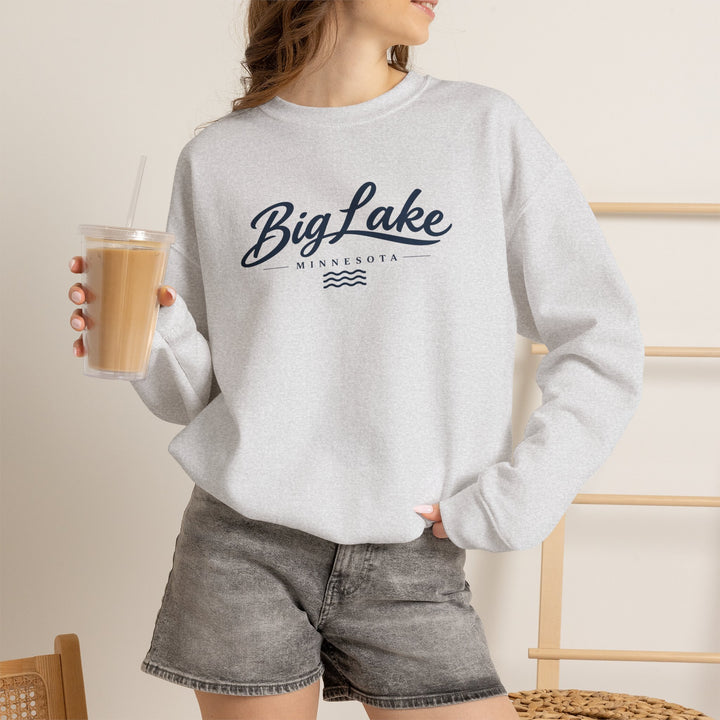 Big Lake Minnesota Crewneck Sweatshirt - Vintage Lake Script Shirt
