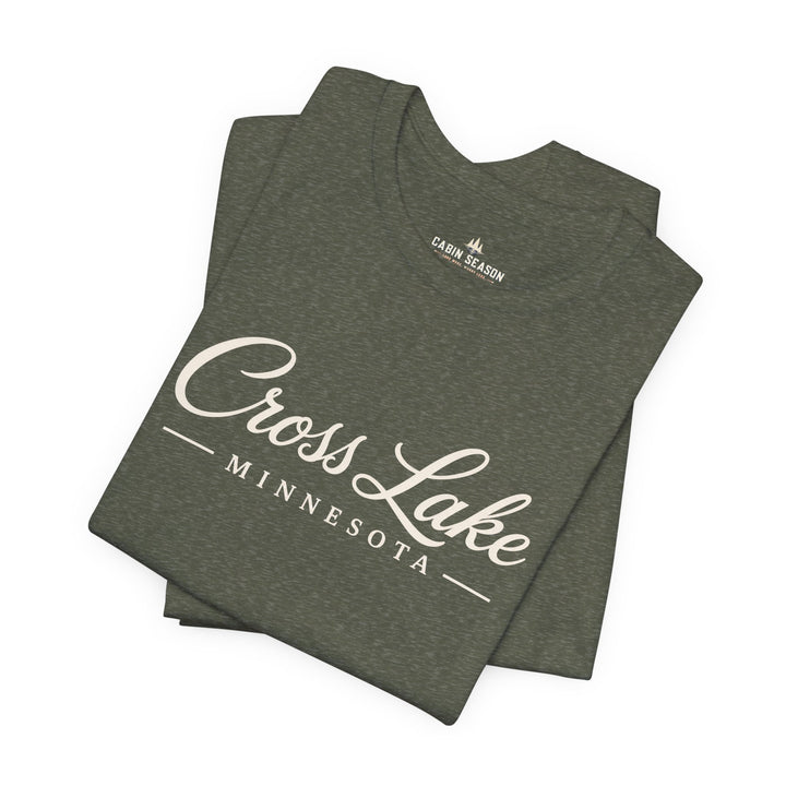 Cross Lake Minnesota Tee — Cross Lake Script T-Shirt