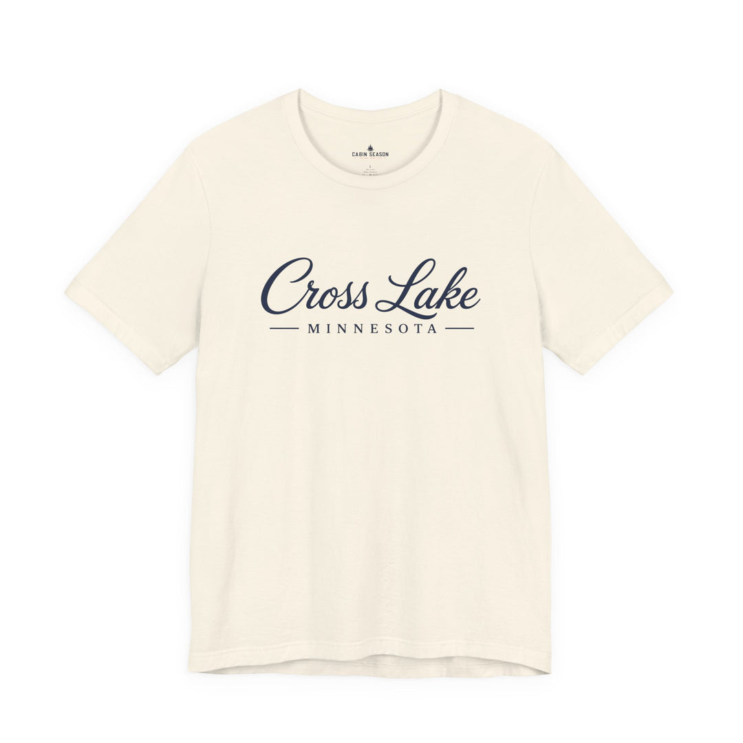 Cross Lake Minnesota Tee — Cross Lake Script T-Shirt