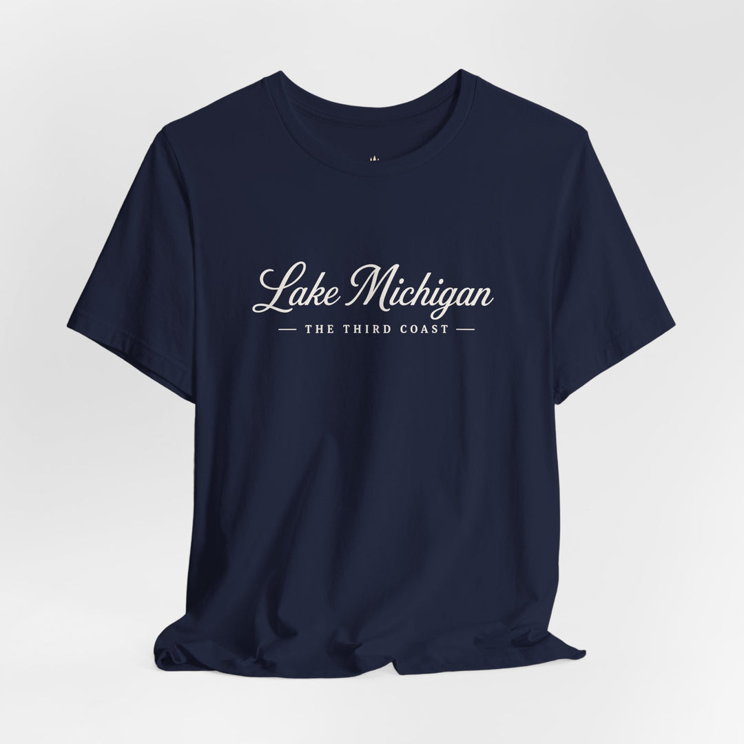 Lake Michigan Tee — "Lake Michigan: The Third Coast" Script T-Shirt
