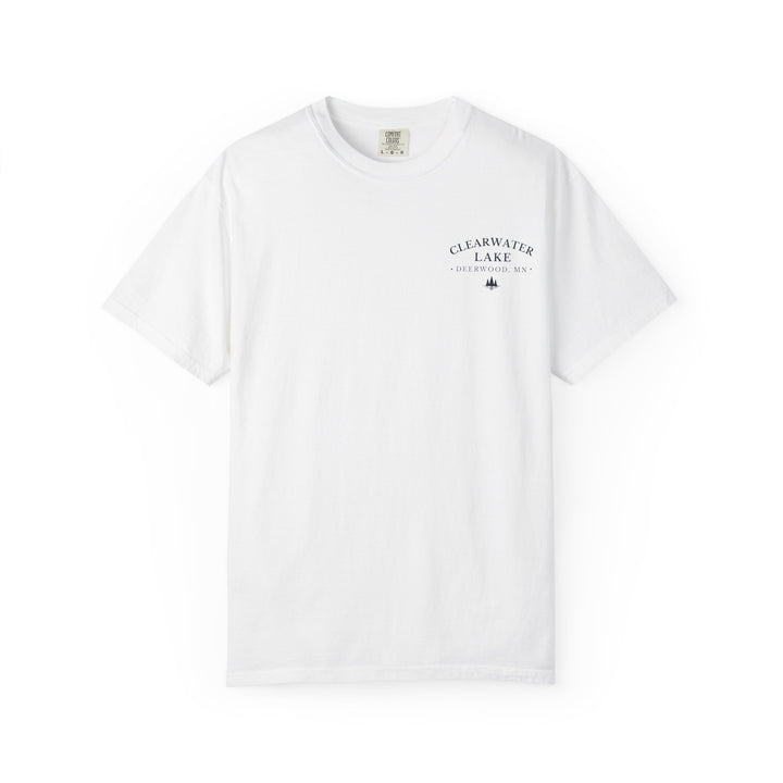 Clearwater Lake- Deerwood, MN Tee — "Timeless Waters. Lasting Memories" Shirt
