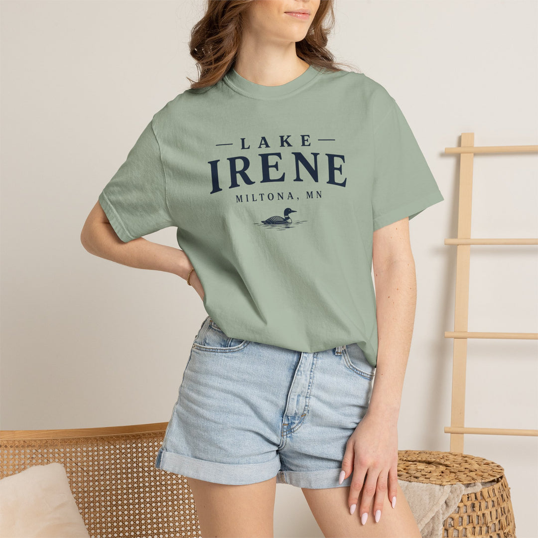 Lake Irene T-Shirt — Miltona MN Lake Tee with Loon Graphic