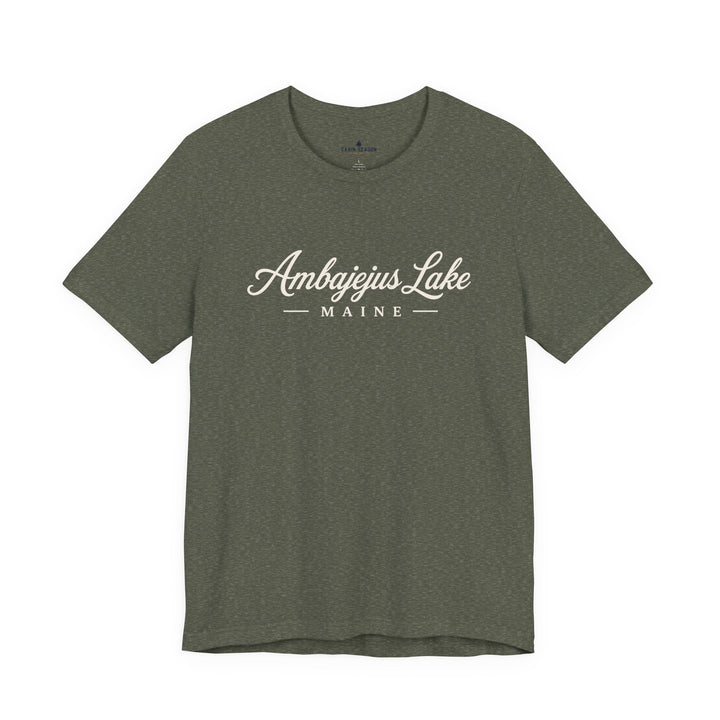 Ambajejus Lake Shirt - Maine Script Tee