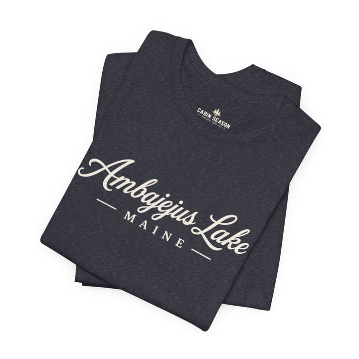 Ambajejus Lake Shirt - Maine Script Tee