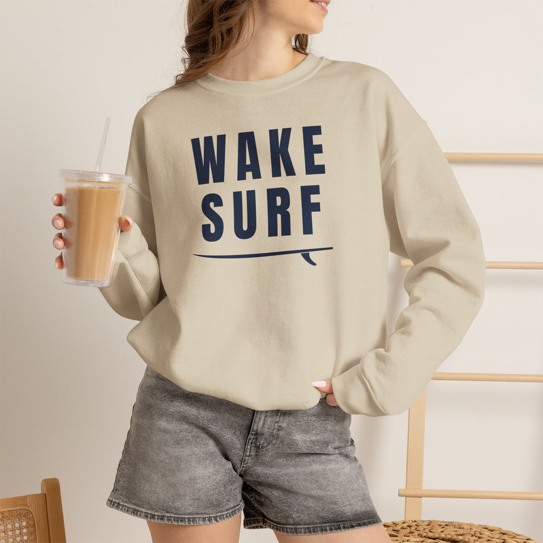 Wake Surf Sweatshirt | Wake Surfing Crewneck Sweatshirt