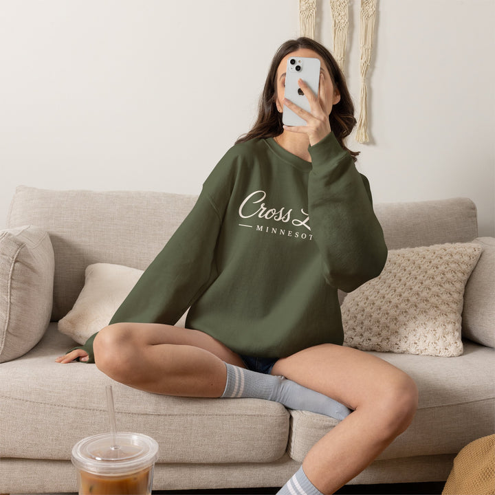 Cross Lake Minnesota Crewneck Sweatshirt