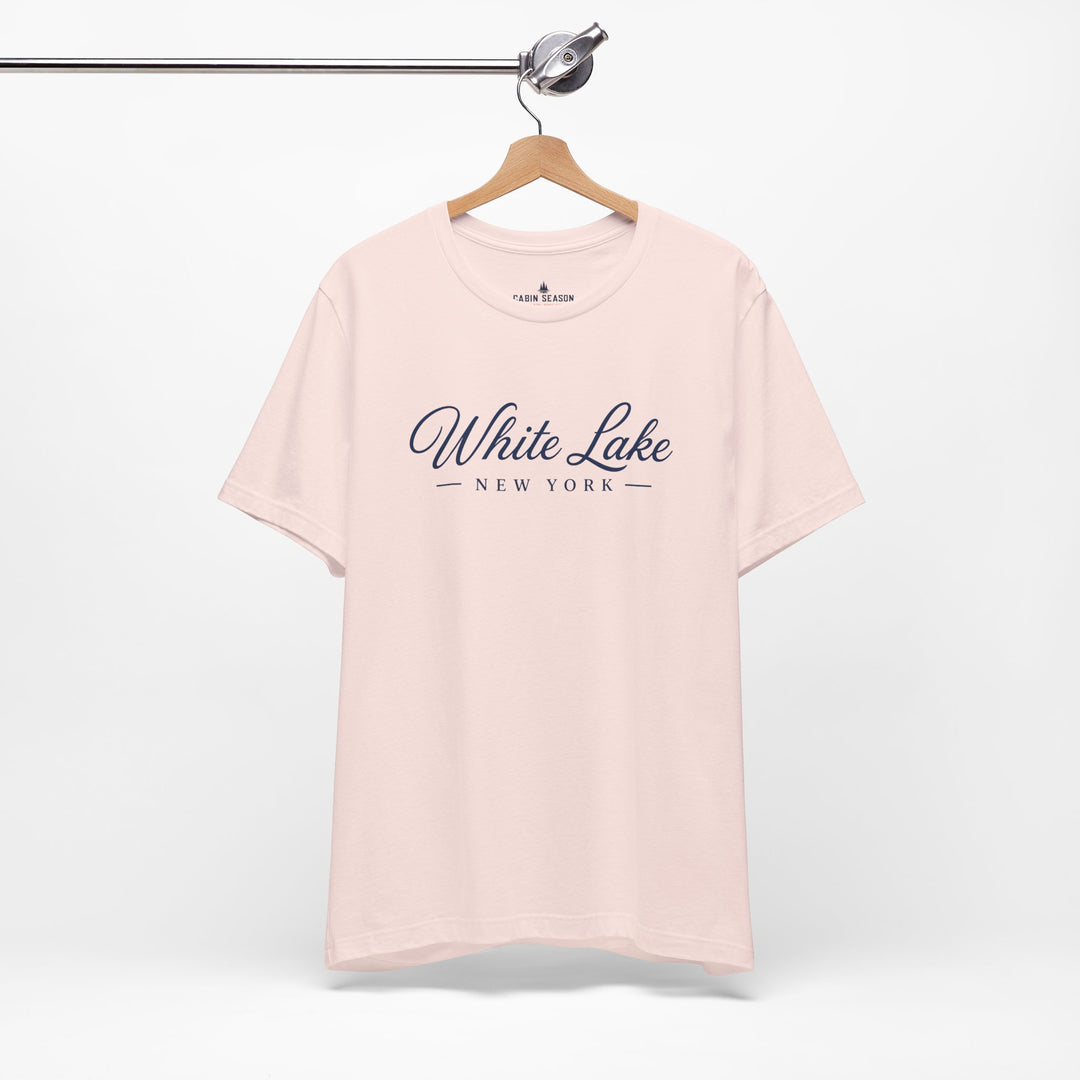 White Lake New York Tee - Vintage Script Lake Town T-Shirt