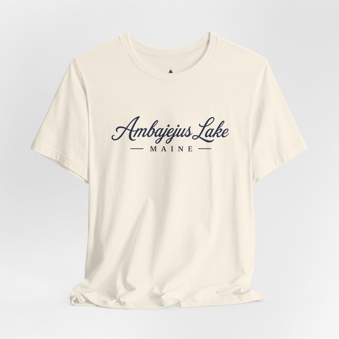 Ambajejus Lake Shirt - Maine Script Tee