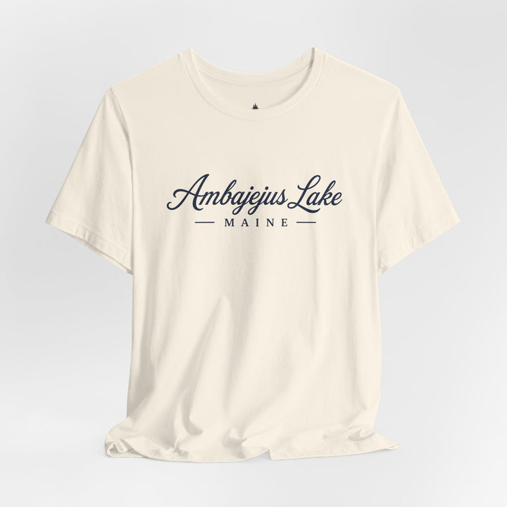 Ambajejus Lake Shirt - Maine Script Tee