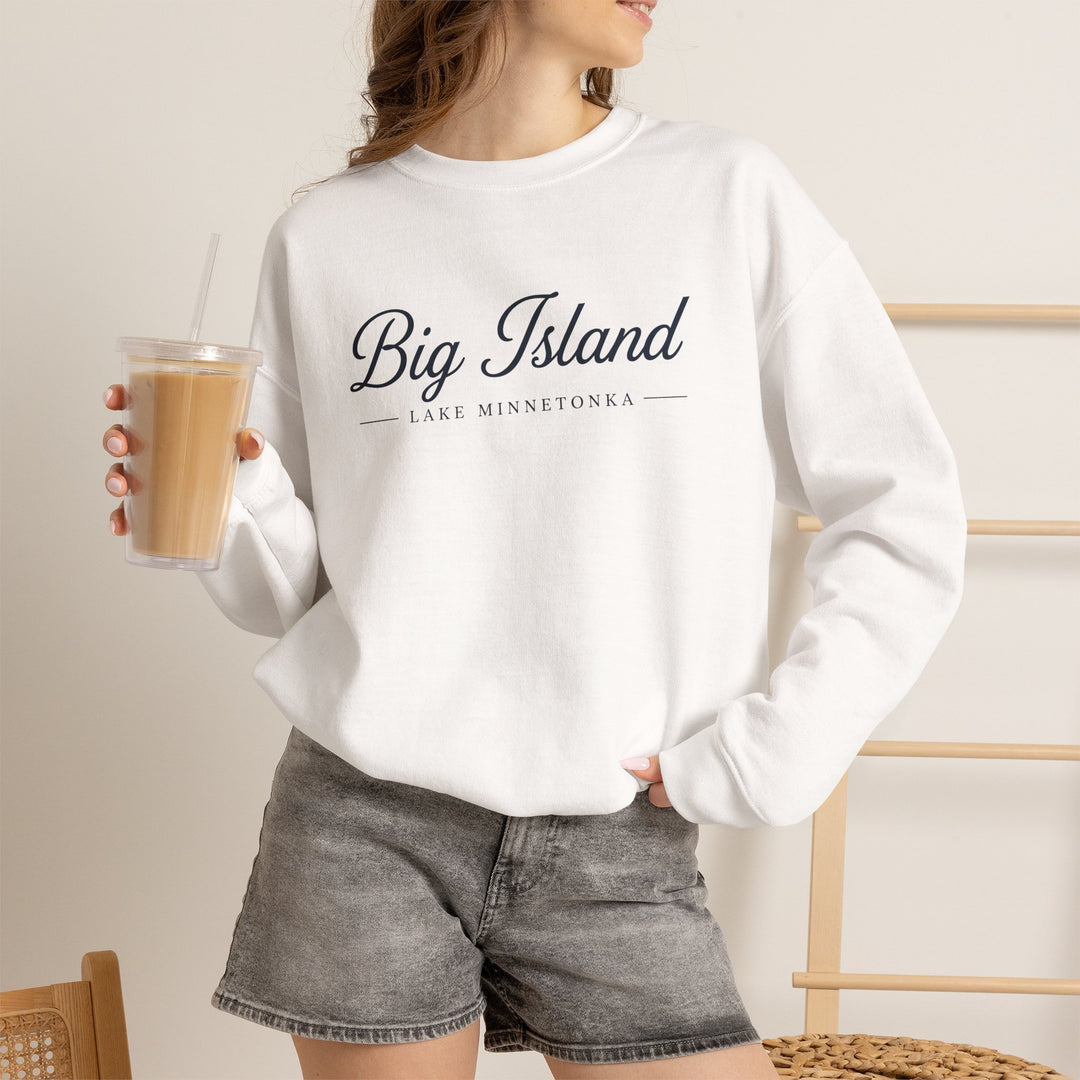Big Island Crewneck Sweatshirt - Lake Minnetonka Script Pullover