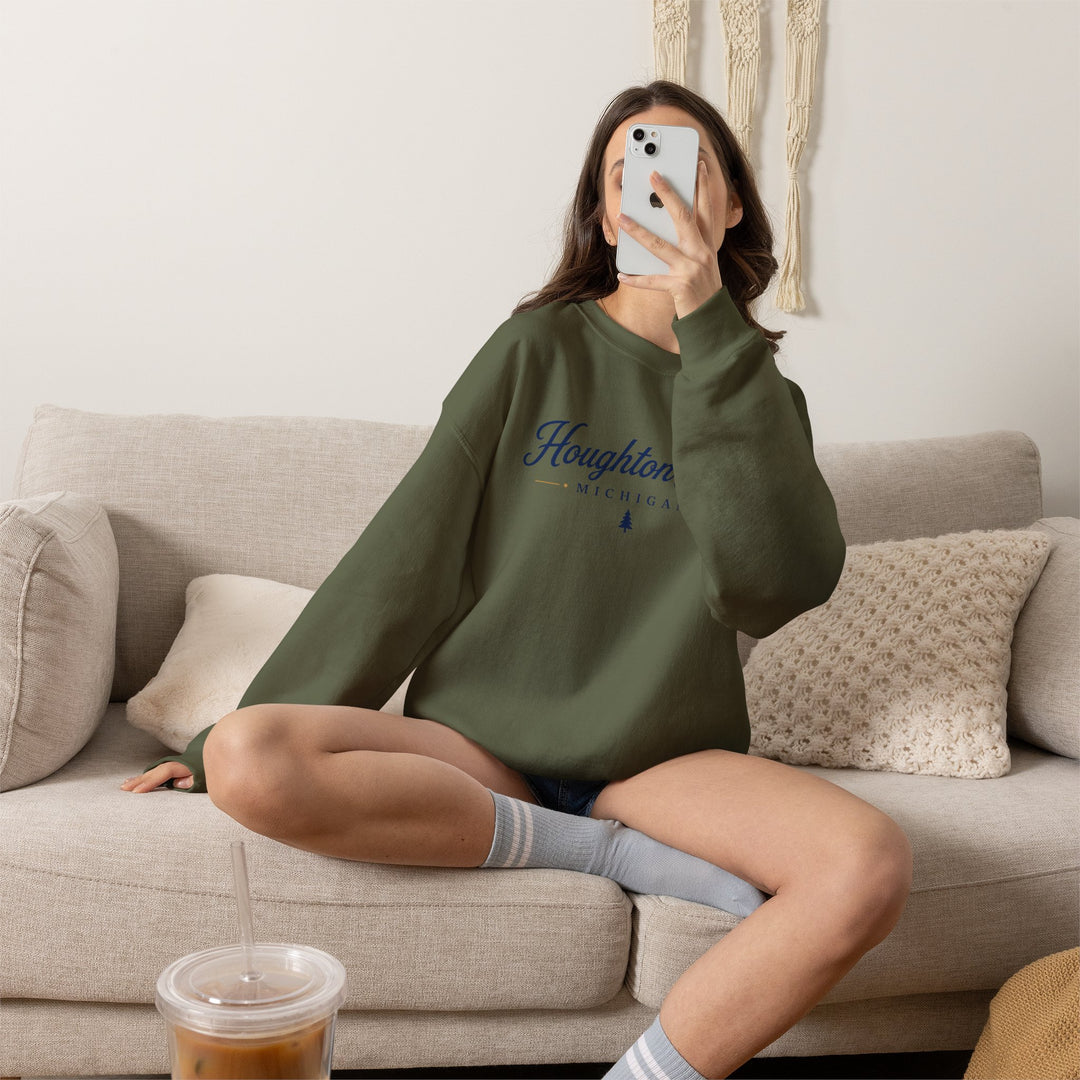 Houghton Lake Michigan Crewneck Sweatshirt