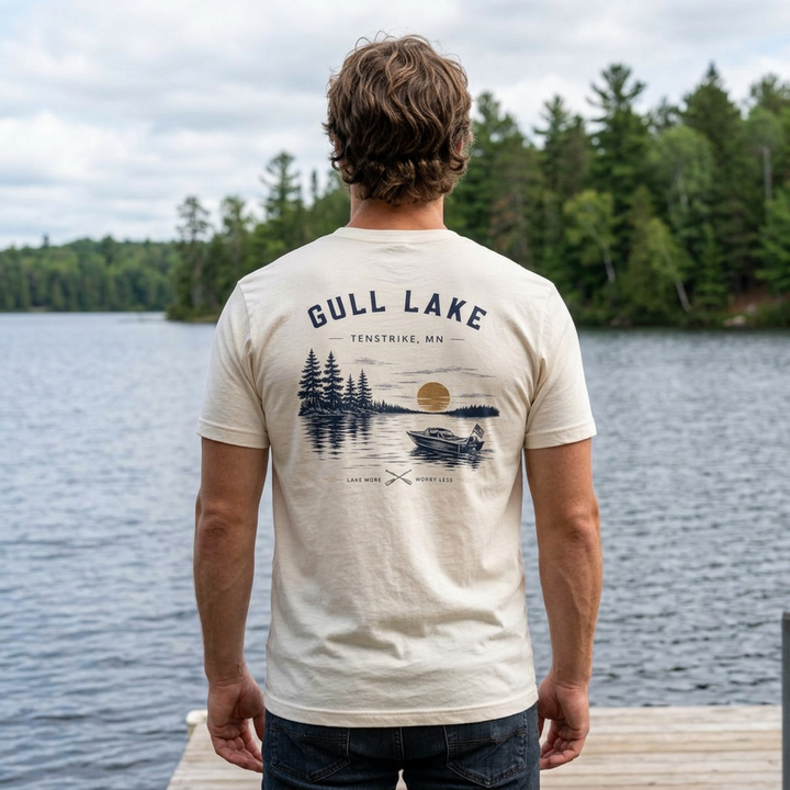 Gull Lake Tenstrike, MN Shirt -  Lake More Worry Less Tee