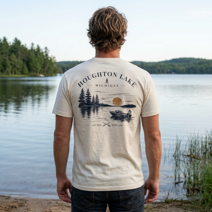 Houghton Lake Michigan Vintage Tee