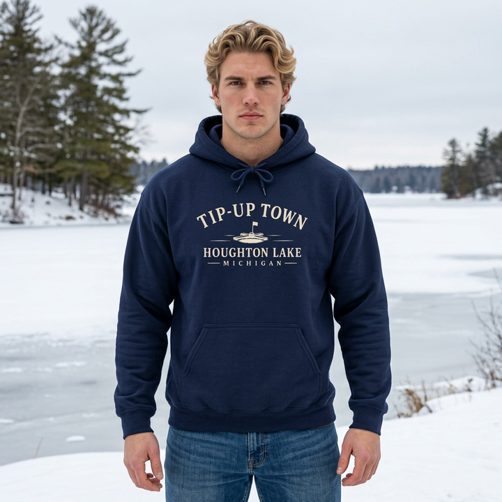 Tip-Up Town Houghton Lake Hoodie – Ice Fishing Sweatshirt