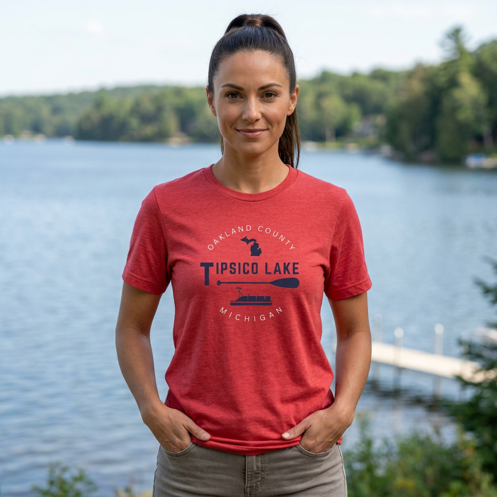Tipsico Lake Tee — Oakland County Michigan Lake Shirt
