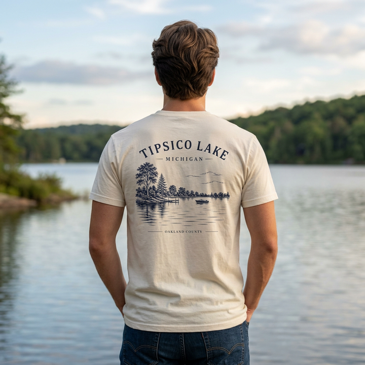 Tipsico Lake Tee — Michigan Lakeside Cabin Vintage Graphic Tee